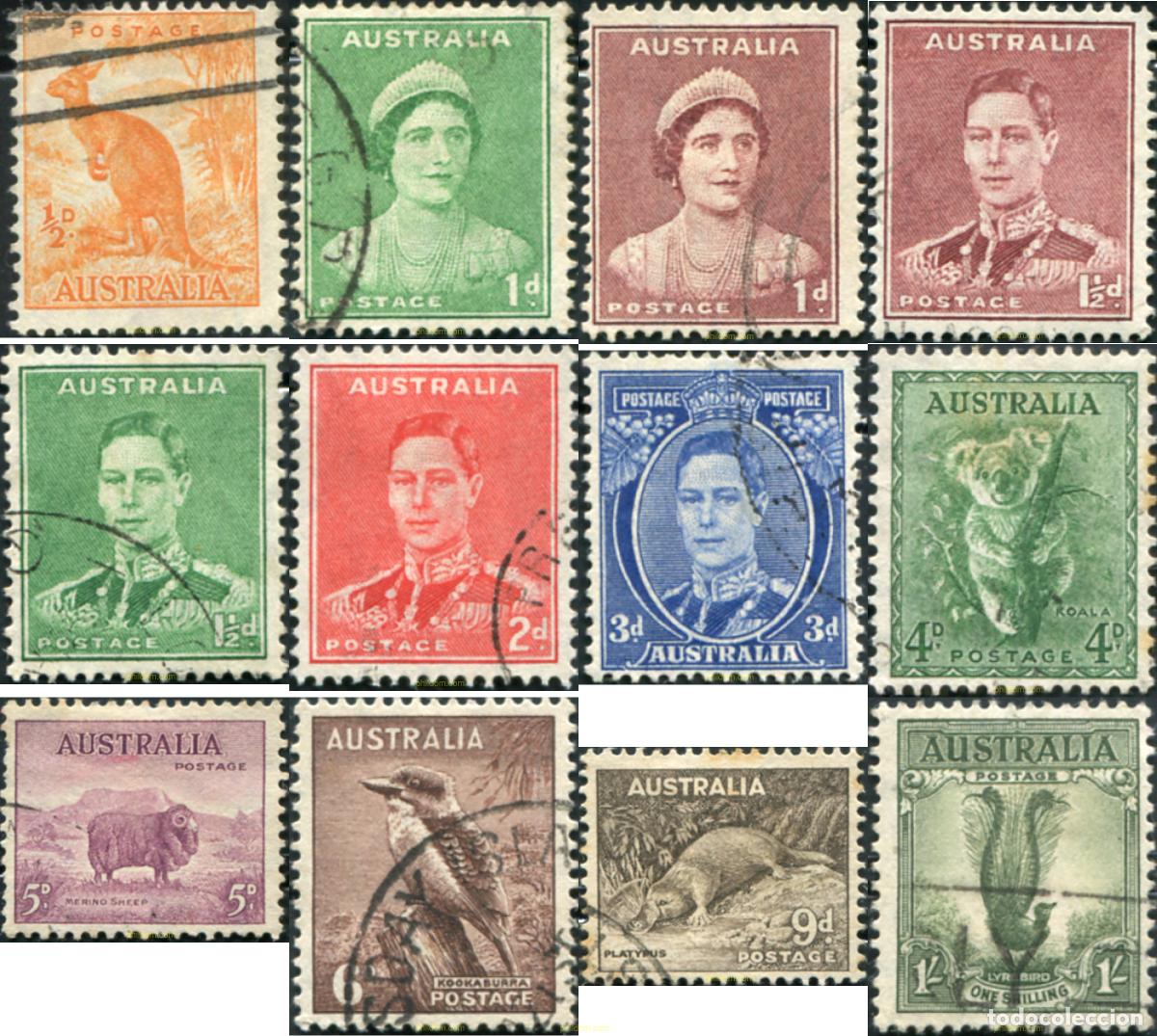 Sellos: 789137 USED AUSTRALIA 1937 SERIE BASICA