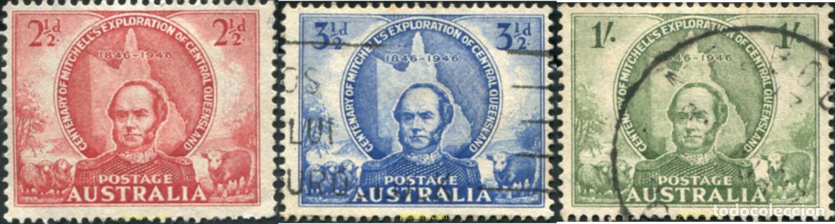 Sellos: 789248 USED AUSTRALIA 1946 CENTENARIO DEL VIAJE DE SIR T.MITCHELL A QUEENSLAND