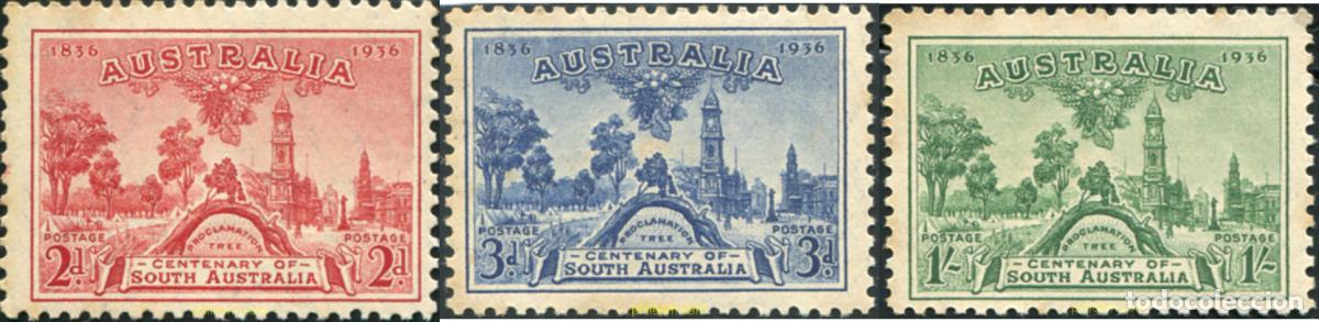 Sellos: 789258 HINGED AUSTRALIA 1936 CENTENARIO DE LA COLONIA DE AUSTRALIA DEL SUR