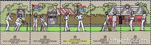Sellos: 159477 MNH AUSTRALIA 1977 CENTENARIO DEL PRIMER MATCH DE CRICKET