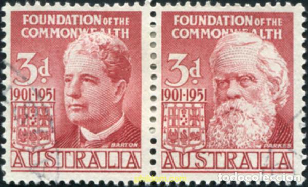Sellos: 789473 USED AUSTRALIA 1951 5 CENTENARIO DE LA FUNDACION DE LA COMMONWEALTH EN AUSTRALIA