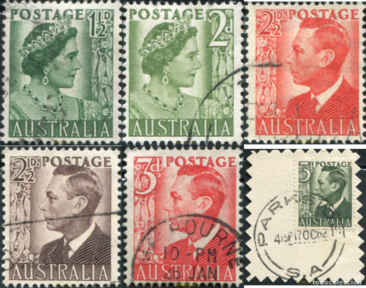 Sellos: 789482 USED AUSTRALIA 1950 SERIE BASICA
