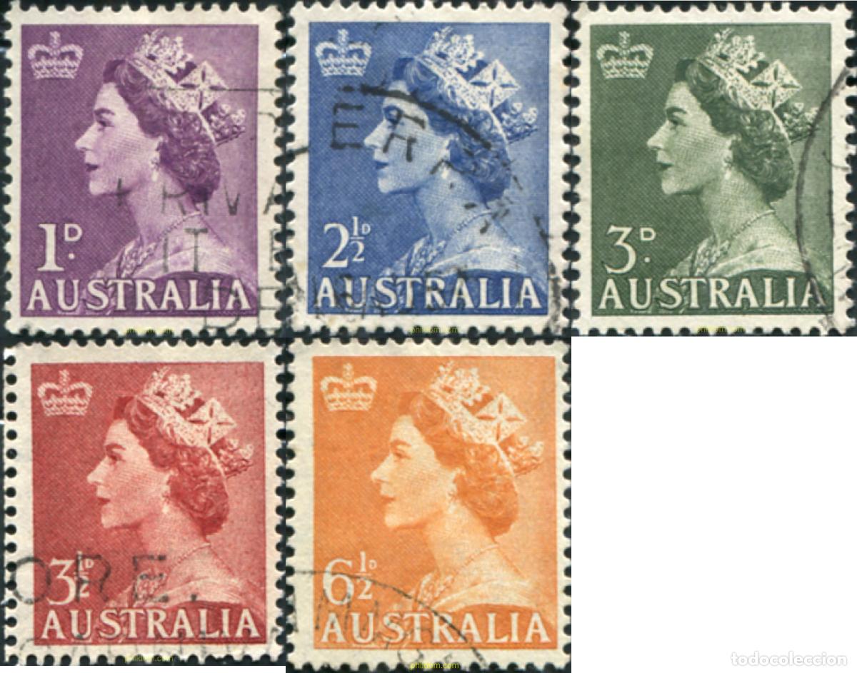 Sellos: 789490 USED AUSTRALIA 1953 REINA ISABEL II