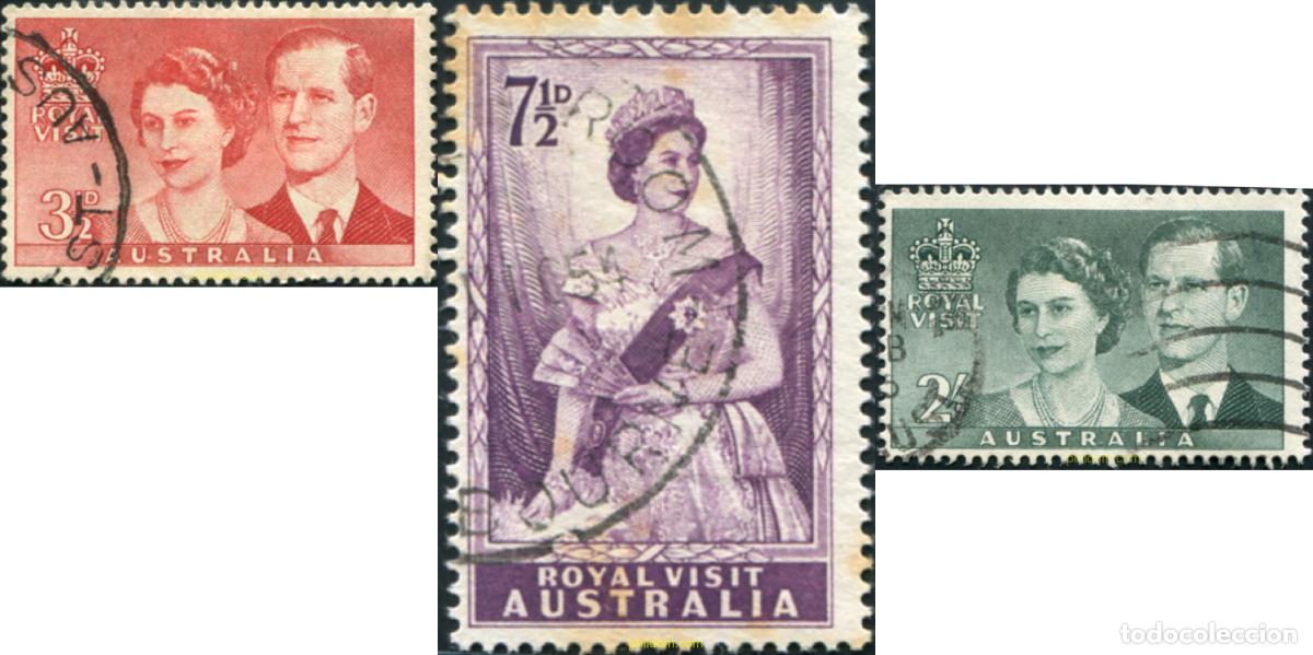 Sellos: 789501 USED AUSTRALIA 1954 VISITA REAL