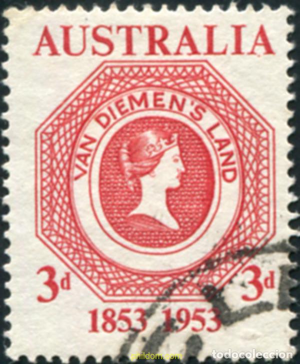 Sellos: 789499 USED AUSTRALIA 1953 CENTENARIO DEL SELLO DE VAN DIEMEN