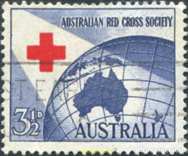 Sellos: 789504 USED AUSTRALIA 1954 40 ANIVERSARIO DE LA CRUZ ROJA AUSTRALIANA