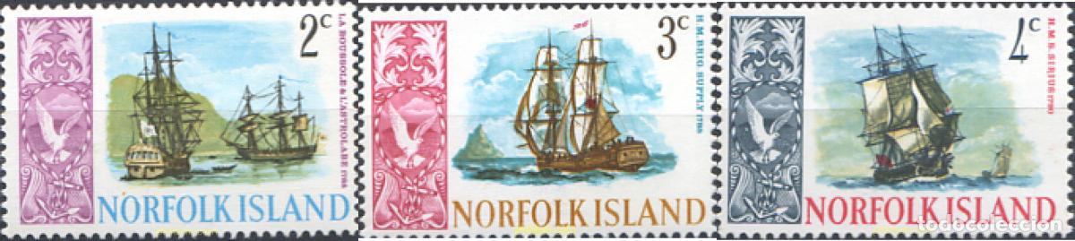 Sellos: 595696 MNH NORFOLK 1967 BARCOS
