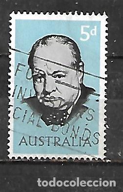 Sellos: 1965: Fallecimiento del primer ministro brit&aacute;nico Sir Winston Spencer Churchill (usado)