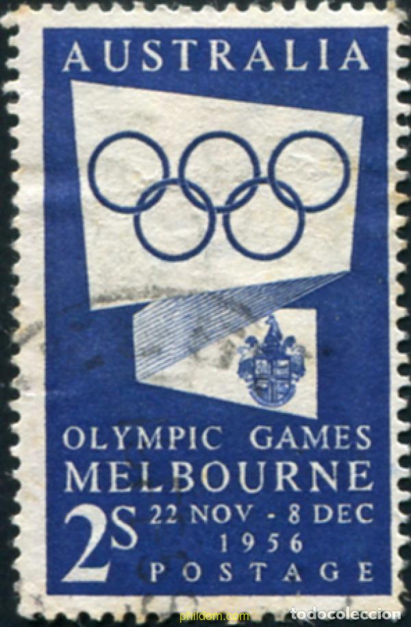 Sellos: 211666 USED AUSTRALIA 1954 16 JUEGOS OLIMPICOS VERANO MELBOURNE 1956