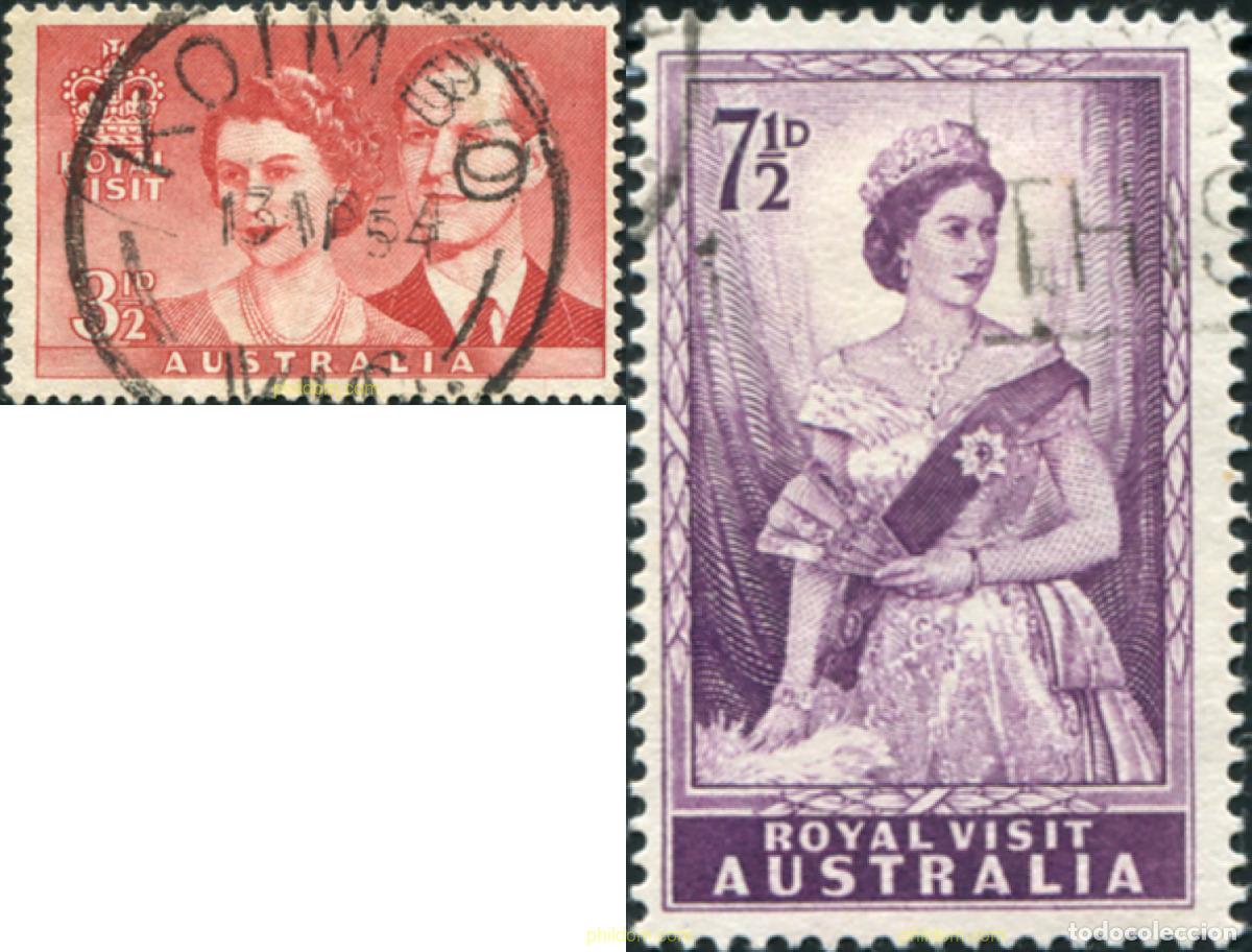 Sellos: 789542 USED AUSTRALIA 1954 VISITA REAL