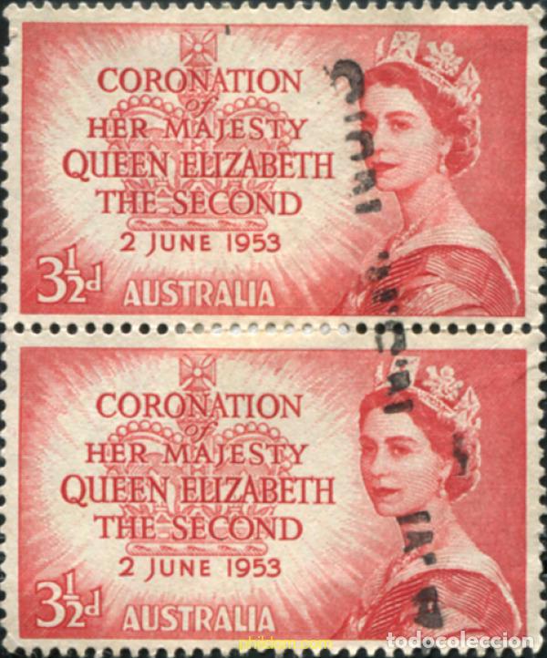 Stamps: 789544 USED AUSTRALIA 1953 CORONACION DE ISABEL II