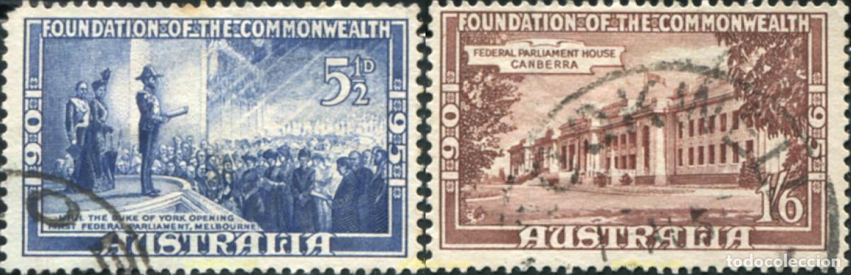 Sellos: 789553 USED AUSTRALIA 1951 5 CENTENARIO DE LA FUNDACION DE LA COMMONWEALTH EN AUSTRALIA