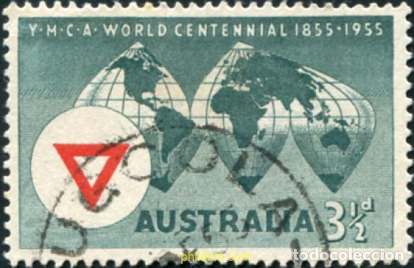 Sellos: 789565 USED AUSTRALIA 1955 CENTENARIO DE LA Y.M.C.A.