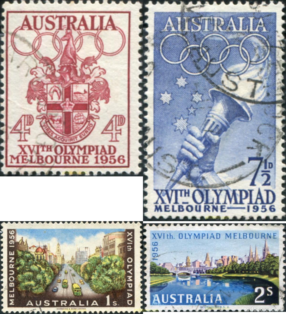 Sellos: 789568 USED AUSTRALIA 1956 16 JUEGOS OLIMPICOS VERANO MELBOURNE 1956