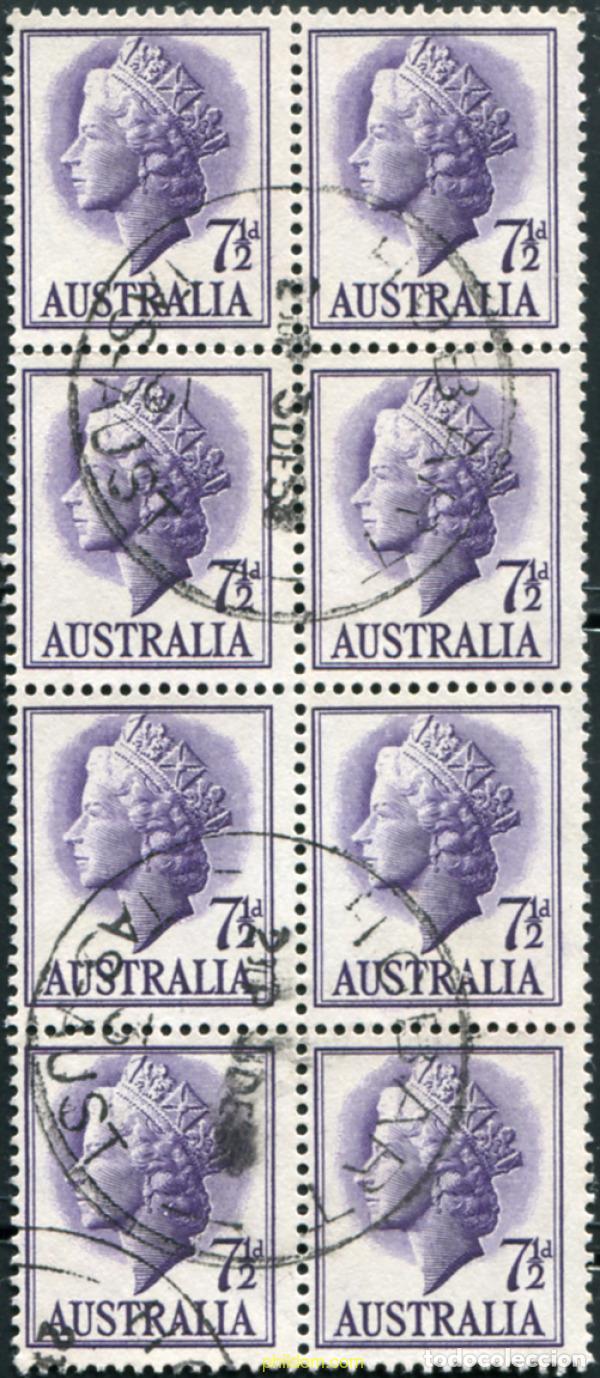Sellos: 789585 USED AUSTRALIA 1957 REINA ISABEL II Y ABORIGEN