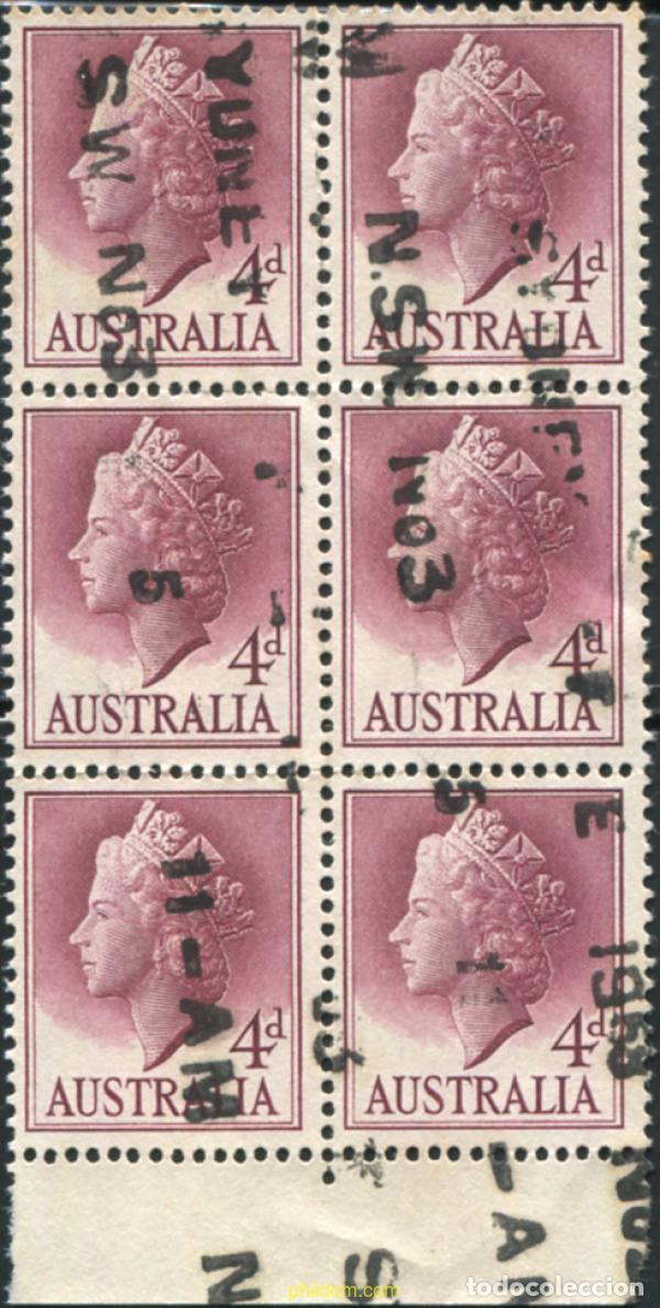 Sellos: 789583 USED AUSTRALIA 1957 REINA ISABEL II Y ABORIGEN