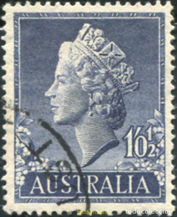 Sellos: 789560 USED AUSTRALIA 1955 REINA ISABEL II