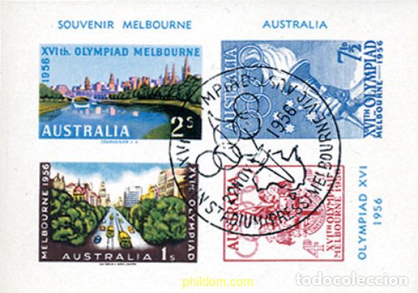 Sellos: 159882 USED AUSTRALIA 1956 16 JUEGOS OLIMPICOS VERANO MELBOURNE 1956
