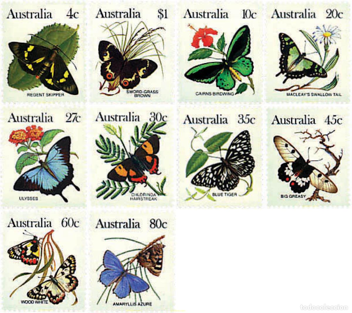 Sellos: 339325 HINGED AUSTRALIA 1983 MARIPOSAS
