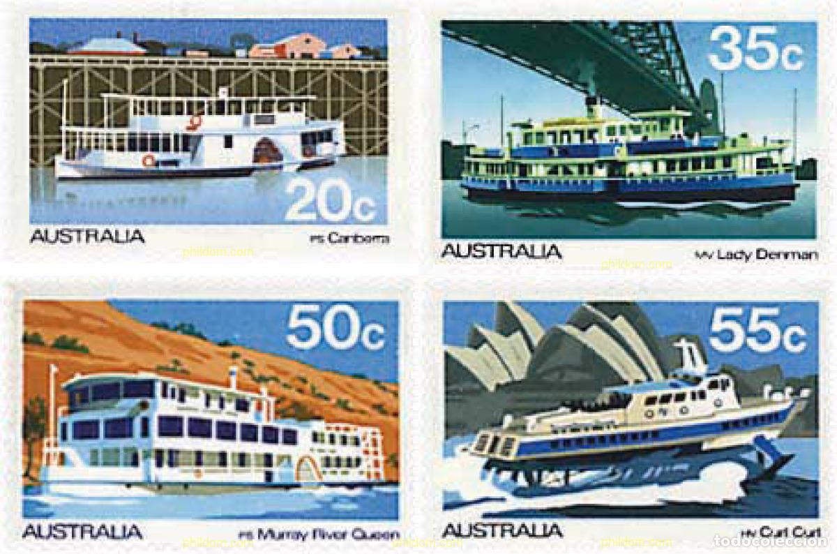 Sellos: 61303 MNH AUSTRALIA 1979 FERRYS Y BARCOS DE VAPOR