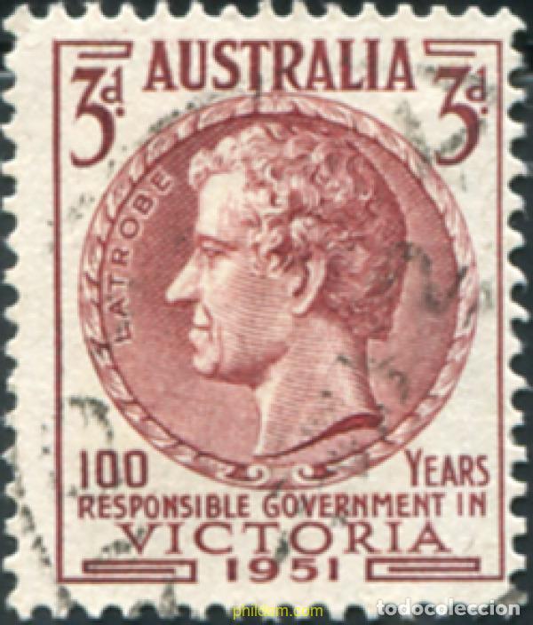 Sellos: 789604 USED AUSTRALIA 1951 CENTENARIO DEL DESCUBRIMIENTO DEL ORO Y DEL GOBIERNO DE LA COLONIA DE VI