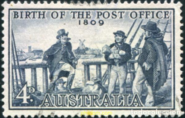 Sellos: 789623 USED AUSTRALIA 1959 150 ANIVERSARIO DEL CORREO AUSTRALIANO