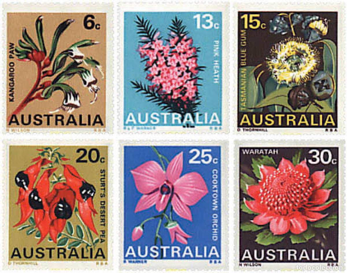 Sellos: 95989 MNH AUSTRALIA 1968 EMBLEMAS FLORALES DE LOS ESTADOS AUSTRALIANOS