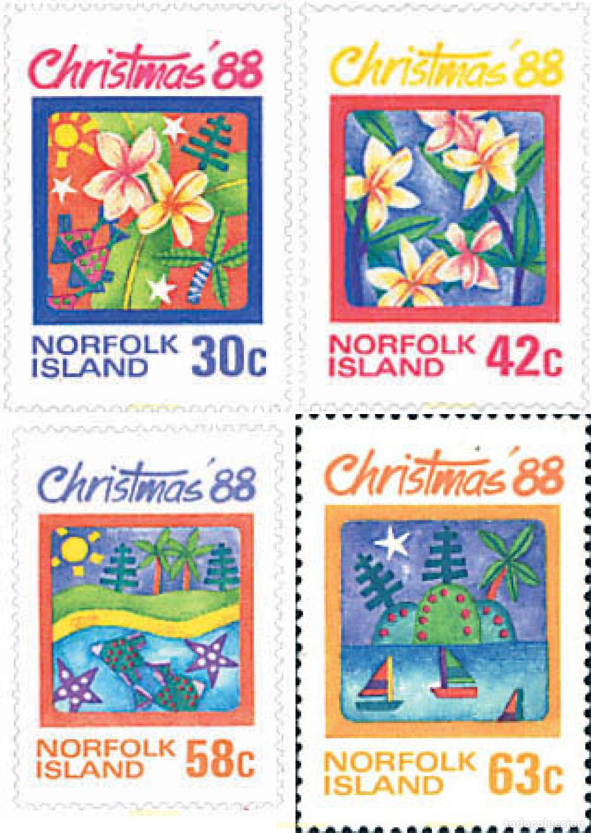 Sellos: 95720 MNH NORFOLK 1988 NAVIDAD