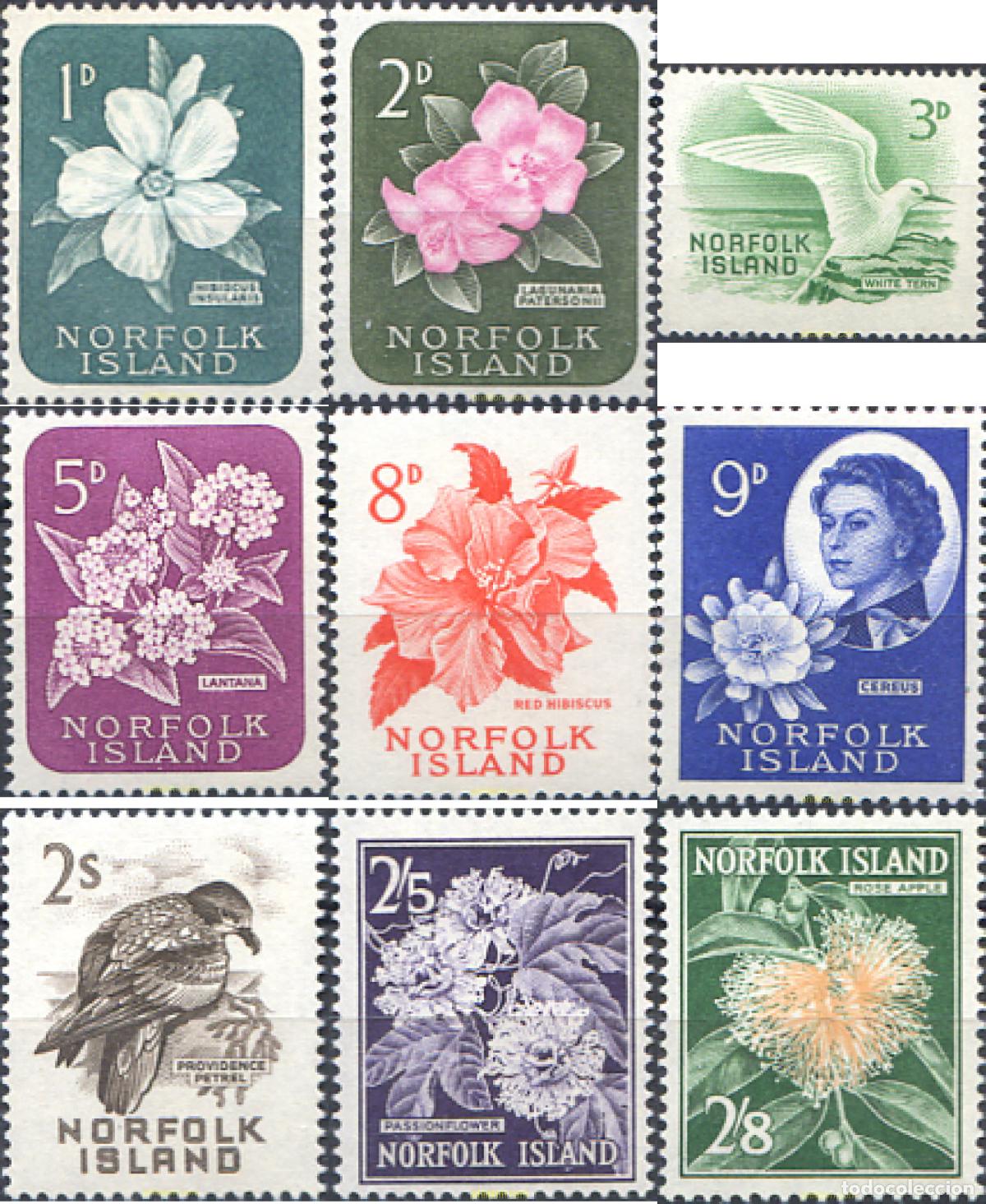 Sellos: 348199 MNH NORFOLK 1960 MOTIVOS VARIOS