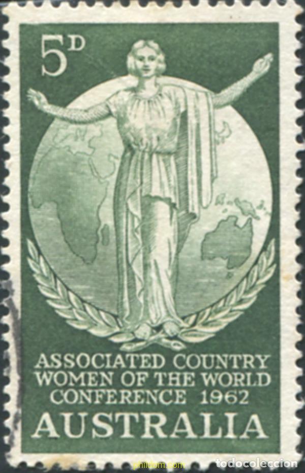 Sellos: 789653 USED AUSTRALIA 1962 CONFERENCIA INTERNACIONAL DE FEDERACION RURAL FEMENINA MUNDIAL