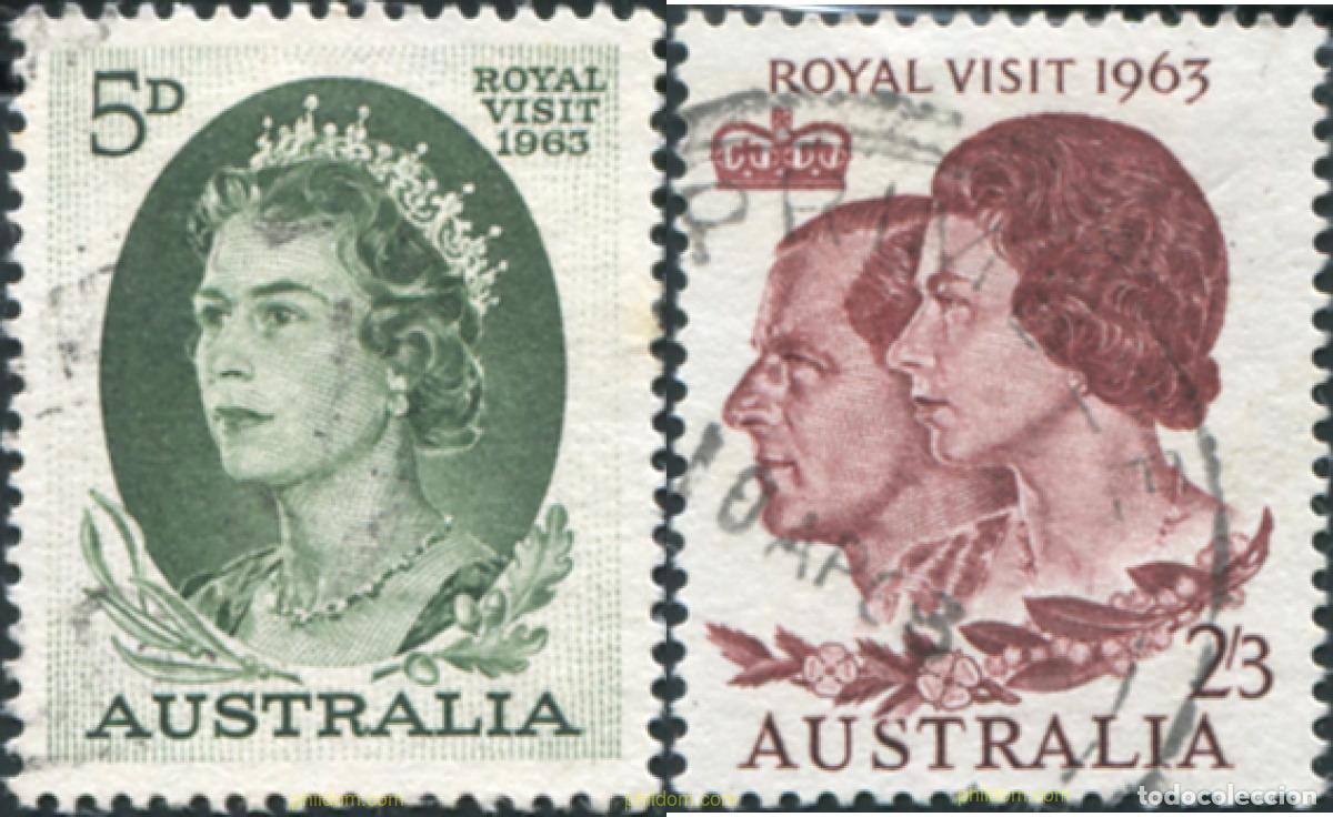 Sellos: 789656 USED AUSTRALIA 1963 VISITA REAL