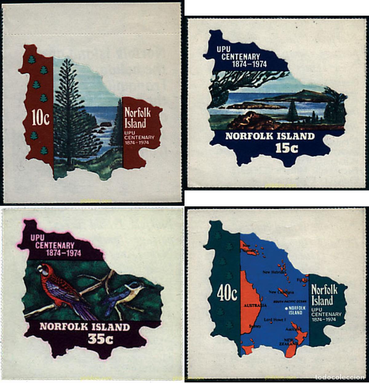 Sellos: 34739 MNH NORFOLK 1974 CENTENARIO DE LA UNION POSTAL UNIVERSAL