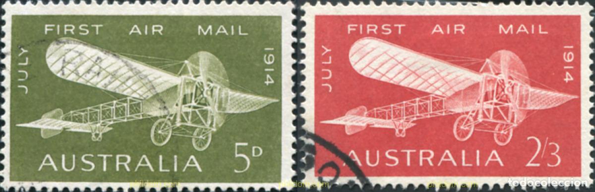 Sellos: 211659 USED AUSTRALIA 1964 50 ANIVERSARIO DEL PRIMER CORREO AEREO