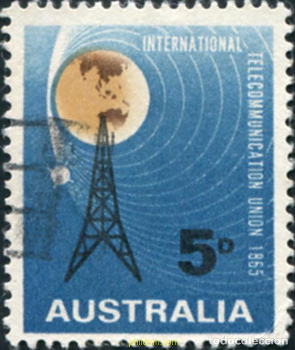 Sellos: 789677 USED AUSTRALIA 1965 CENTENARIO DE LA UNION INTERNACIONAL DE TELECOMUNICACIONES