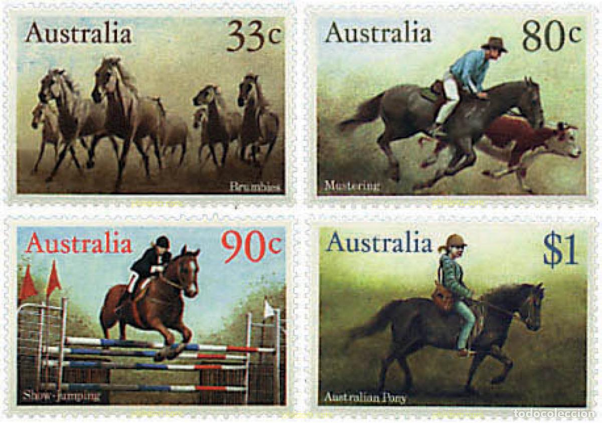 Sellos: 43010 MNH AUSTRALIA 1986 CABALLOS Y JINETES