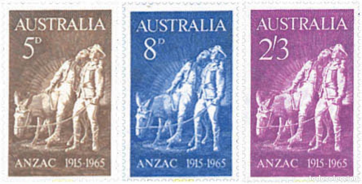 Sellos: 42945 MNH AUSTRALIA 1965 50 ANIVERSARIO DE LA LLEGADA DE LAS TROPAS ANZAC A EUROPA