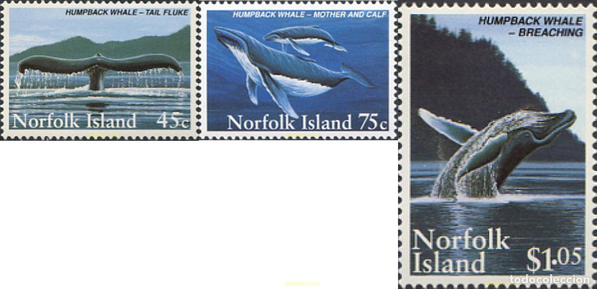 Sellos: 45240 MNH NORFOLK 1995 PROTECCION DE LA FAUNA. BALLENAS