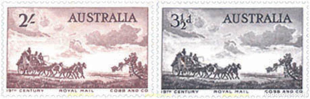 Sellos: 29902 MNH AUSTRALIA 1955 COMMEMORACION DEL TRANSPORTE POSTAL S.XIX.