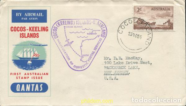 Sellos: 604749 MNH AUSTRALIA 1955 COMMEMORACION DEL TRANSPORTE POSTAL S.XIX.