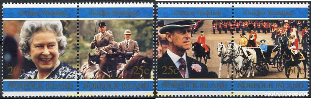 Sellos: 220304 MNH NORFOLK 1997 BODAS DE ORO DE LA REINA ISABEL II