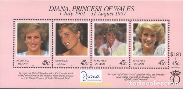 Sellos: 44876 MNH NORFOLK 1998 HOMENAJE A DIANA DE GALES