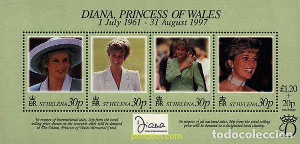Sellos: 40880 MNH SANTA ELENA 1998 HOMENAJE A LA PRINCESA DIANA DE GALES