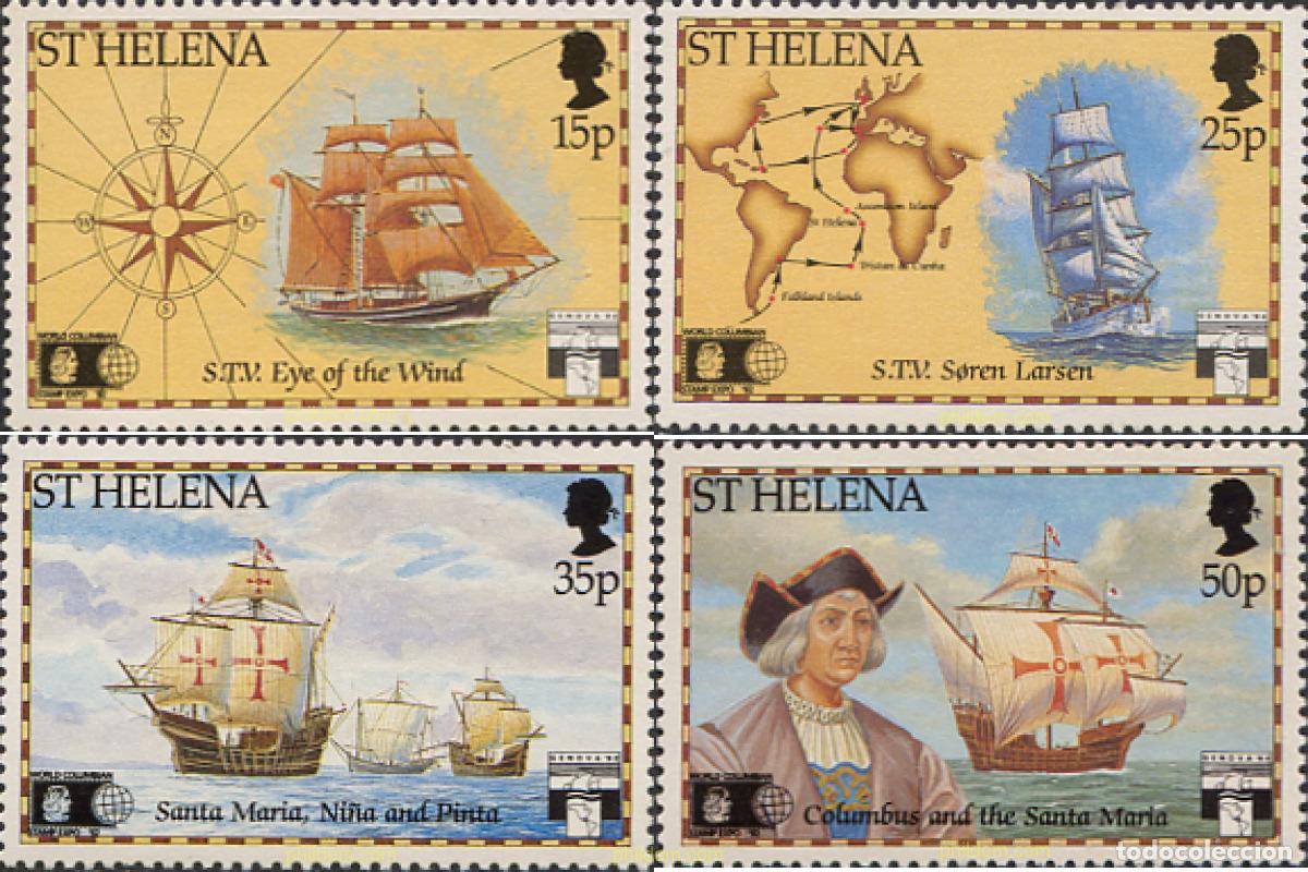 Sellos: 35862 MNH SANTA ELENA 1992 500 ANIVERSARIO DEL DESCUBRIMIENTO DE AMERICA