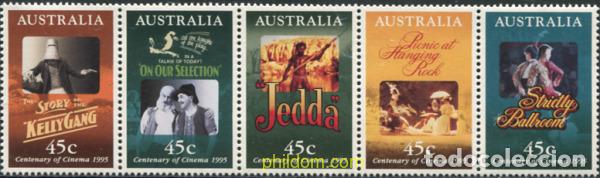 Sellos: 284728 MNH AUSTRALIA 1995 100 ANIVERSARIO DEL CINE