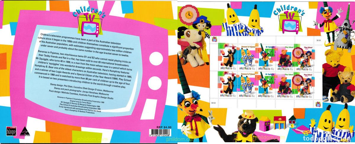 Sellos: 607794 MNH AUSTRALIA 1999 PROGRAMAS DE TELEVISION INFANTILES