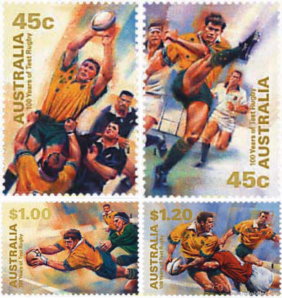 Sellos: 57056 MNH AUSTRALIA 1999 CENTENARIO DEL PRIMER PARTIDO INTERNACIONAL DE RUGBY EN AUSTRALIA