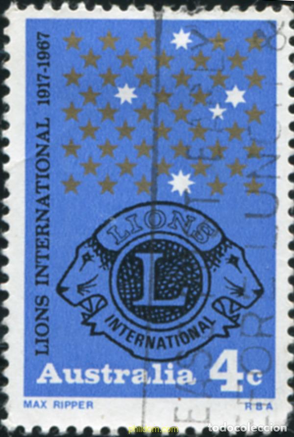 Sellos: 790143 USED AUSTRALIA 1967 50 ANIVERSARIO DE LOS LIONS INTERNATIONAL