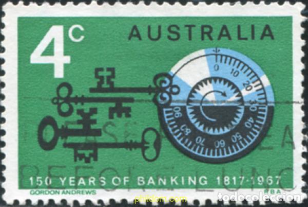 Sellos: 790142 USED AUSTRALIA 1967 150 ANIVERSARIO DEL BANCO DE AUSTRALIA