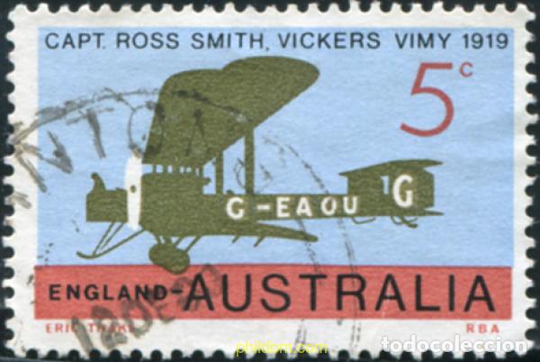 Sellos: 790207 USED AUSTRALIA 1969 50 ANIVERSARIO DEL PRIMER VUELO ENTRE INGLATERRA Y AUSTRALIA