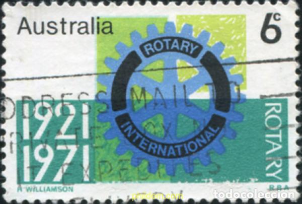 Sellos: 790235 USED AUSTRALIA 1971 50 ANIVERSARIO DE ROTARY INTERNACIONAL